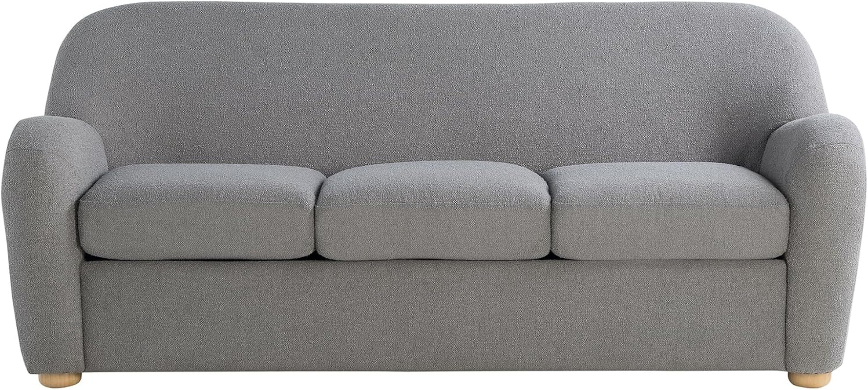 ® Jennifer 76" Sofa, Modern Style, Pocket Coil Comfort, Natural Wood Legs, Boucle Fabric, Gray