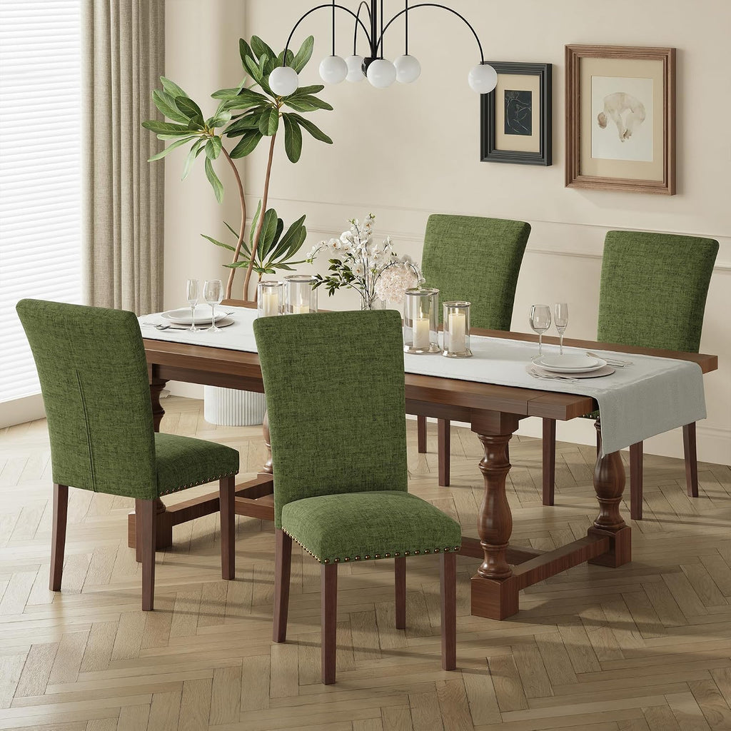 Upholstered Parsons Dining Chairs Set of 4