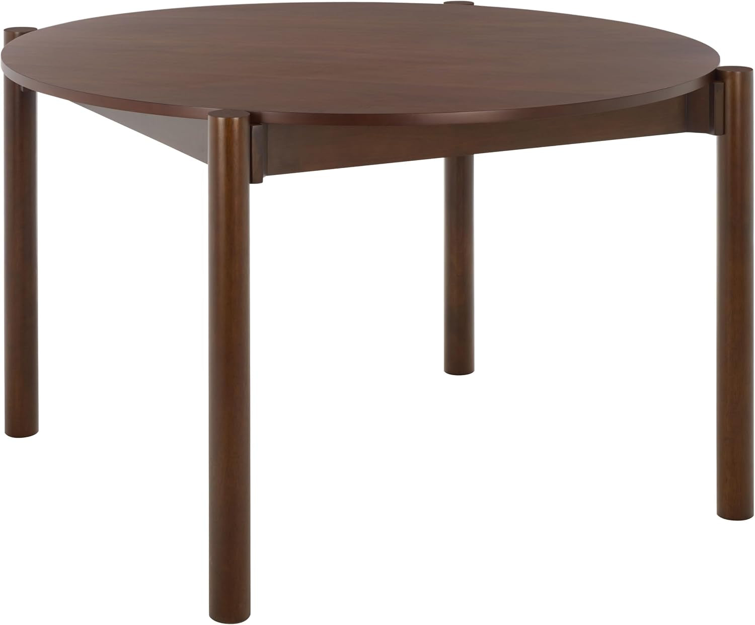 Walnut round dining table