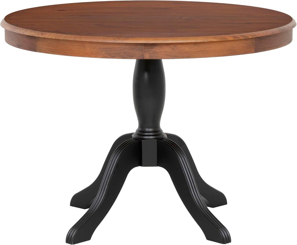 Harris Black and Walnut Pedestal round Dining Table