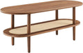 EEI-6526-WAL Torus Oval Coffee Table, Walnut