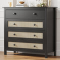 Simple Sideboard Buffet Cabinet with 4 Drawers,Modern Wooden Console Cabinet for Kitchen,Living Room, Dining Room, Hallway