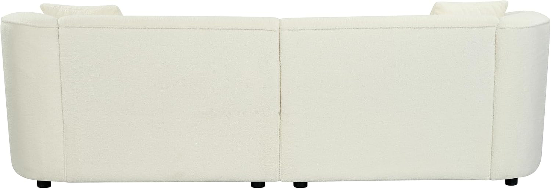 Sabbo 87.50" Boucle Upholstered Couch, Oversized 2 Seater Sofa, Curved Soft Seating Lounge Sofa Chair, Cozy Loveseat with Armrest, Reading Sofa for Living Room Home Rest, Beige