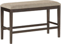 Baronscourt Farmhouse Small Entryway Bench - 39 Inch, Upholstered Counter Height Solid Wood Frame, Padded Top, Easy Assembly , 26"Seat Height, Farmhouse End of Bed Bench for Bedroom,Dark Brown