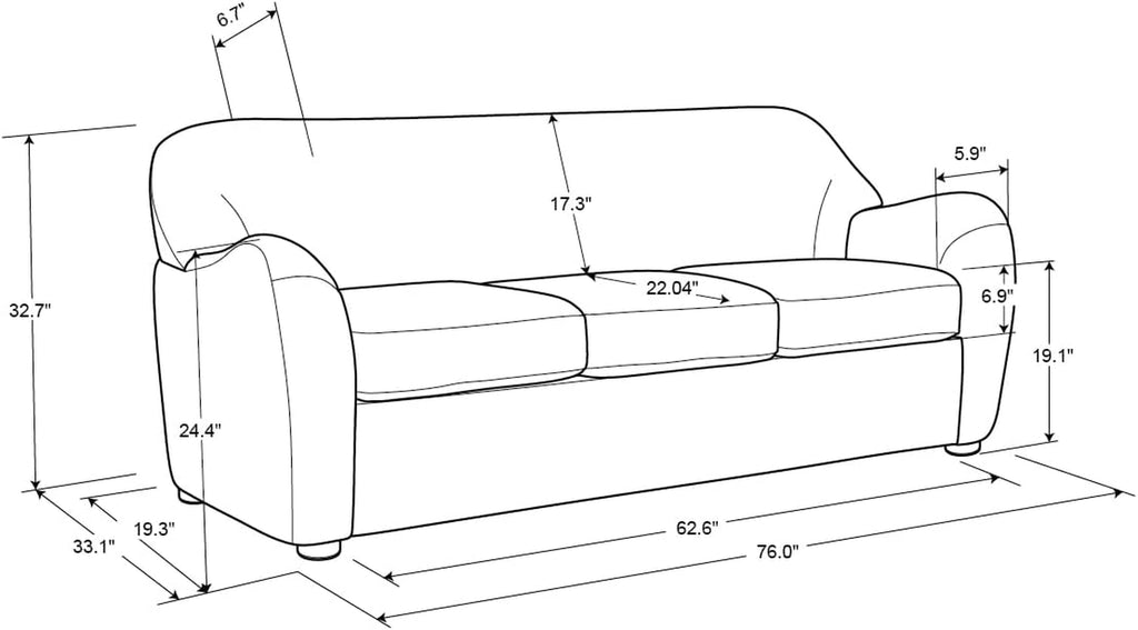 ® Jennifer 76" Sofa, Modern Style, Pocket Coil Comfort, Natural Wood Legs, Boucle Fabric, Gray