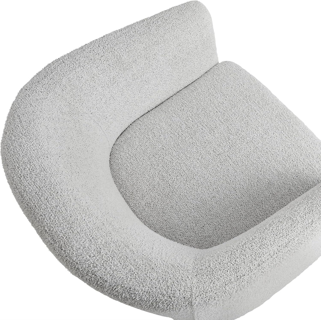 Muse Comfy Barrel Accent Chair in Newsprint
