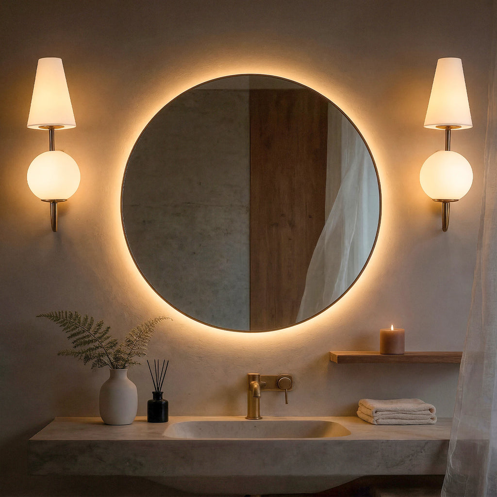 Gold Double-Headed Wall Sconce, Elegant Wall Lamp with Milky White Glass Shade, Metal Wall Light Fixtures for Bedroom