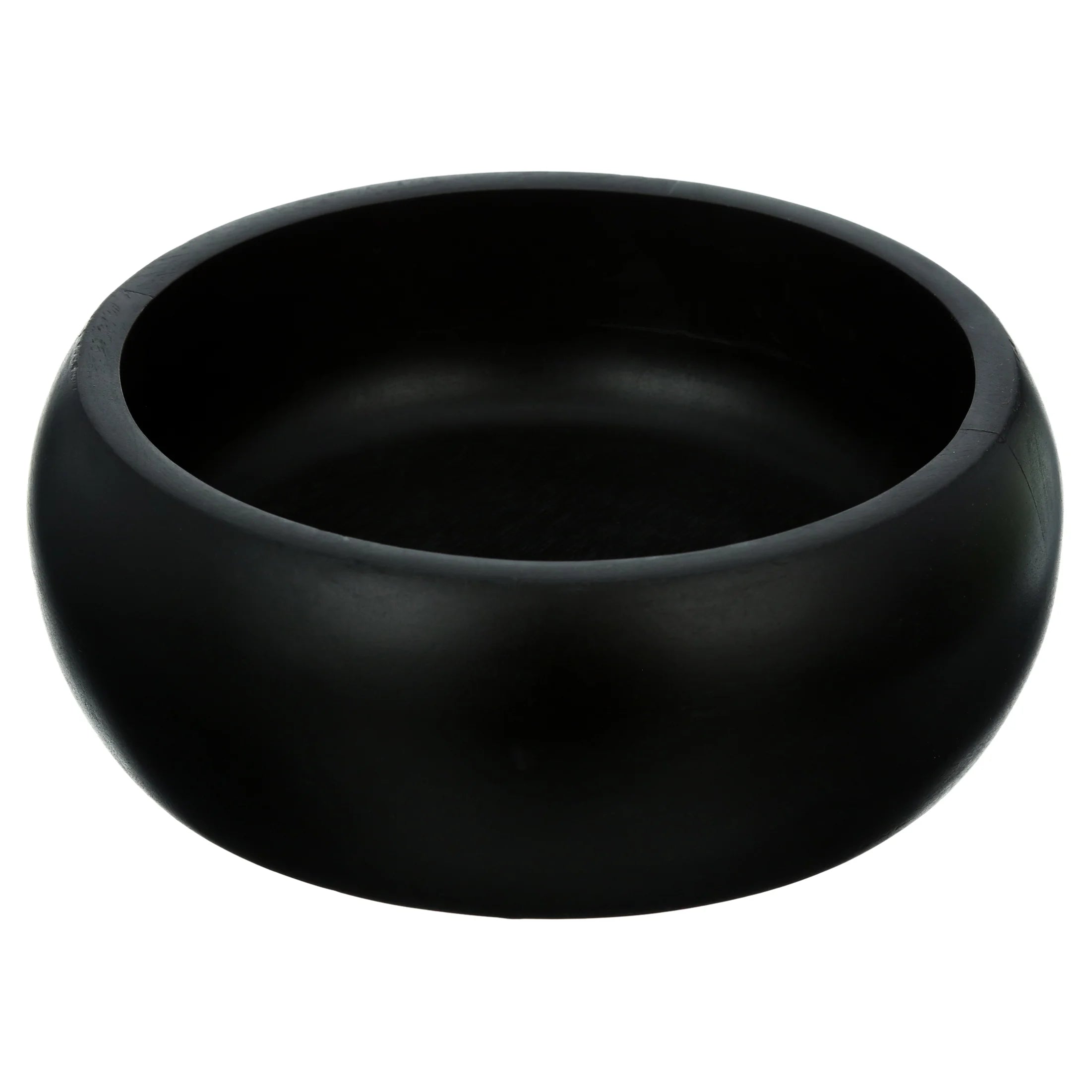 Small Wood Serving Bowl, Black, 2-Pack