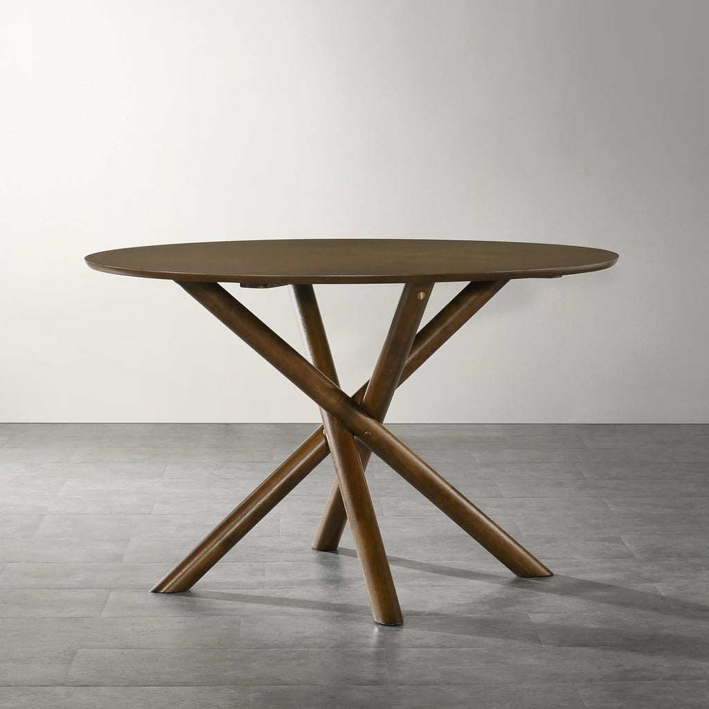 Arnott round Dining Table, Walnut Finish