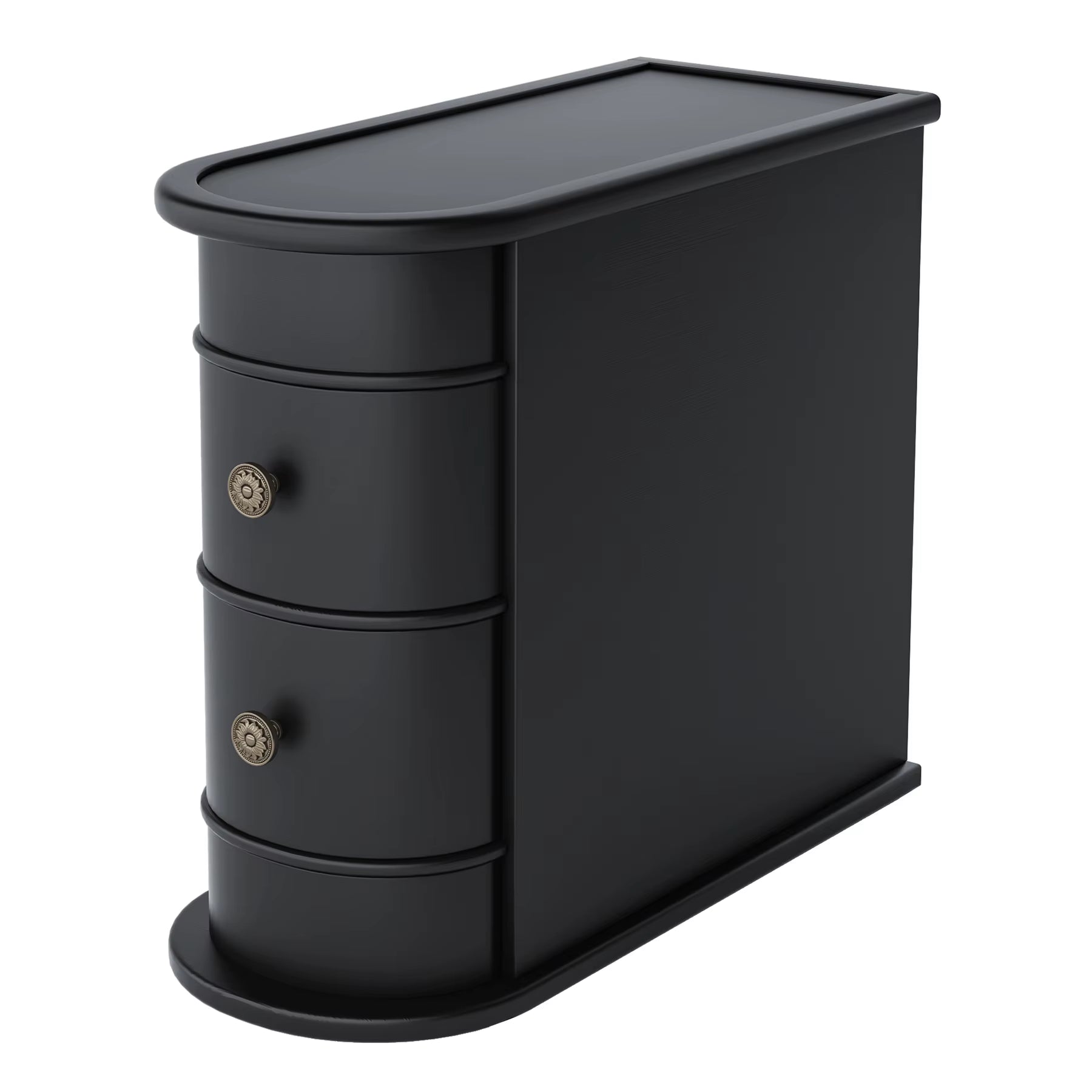 End Table round Solid Wood Sofa Bedside Narrow Bedroom Side Table Nightstand with Drawer