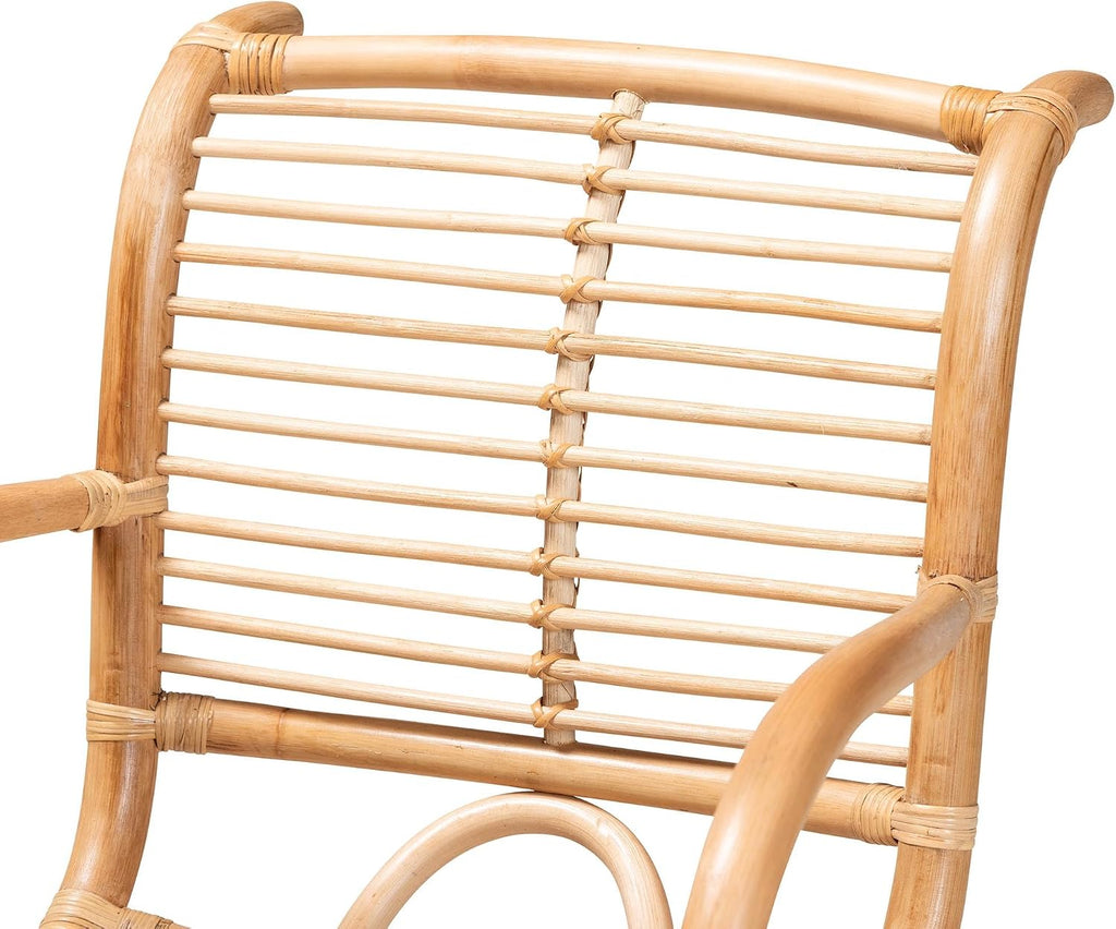 Seminyak Modern Bohemian Natural Rattan Accent Chair