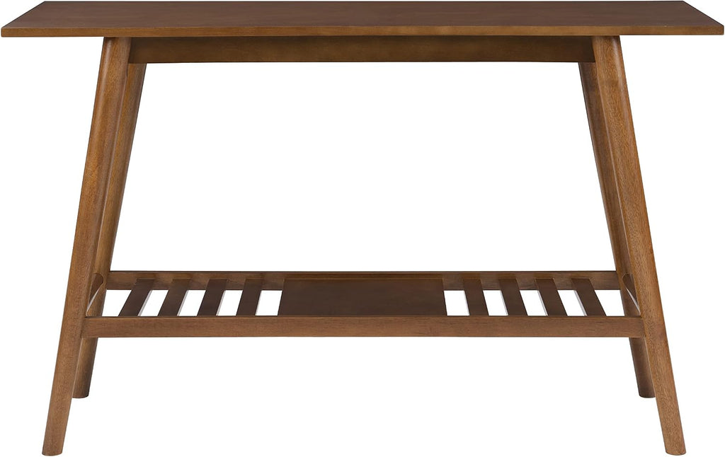 Melissa Mid-Century Modern Walnut Console Table
