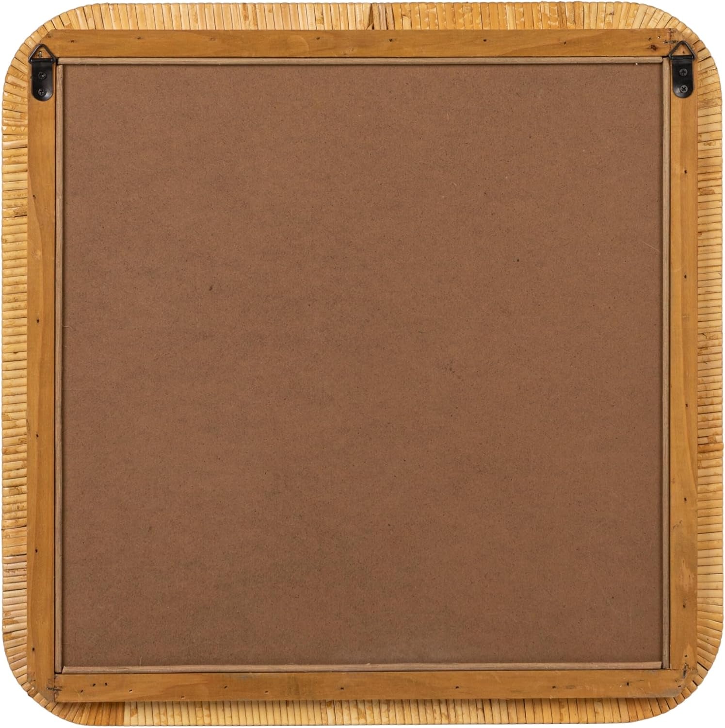 Natural square rattan wall mirror