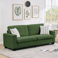 84" Corduroy Loveseat Sofa for Living Room, Modern Upholstered Sofa with Wide Armrests, Modern Plush Deep Seat Sofa Couch, Oversized Comfy 3-Seater Sofa for Living Room, Apartment, Green