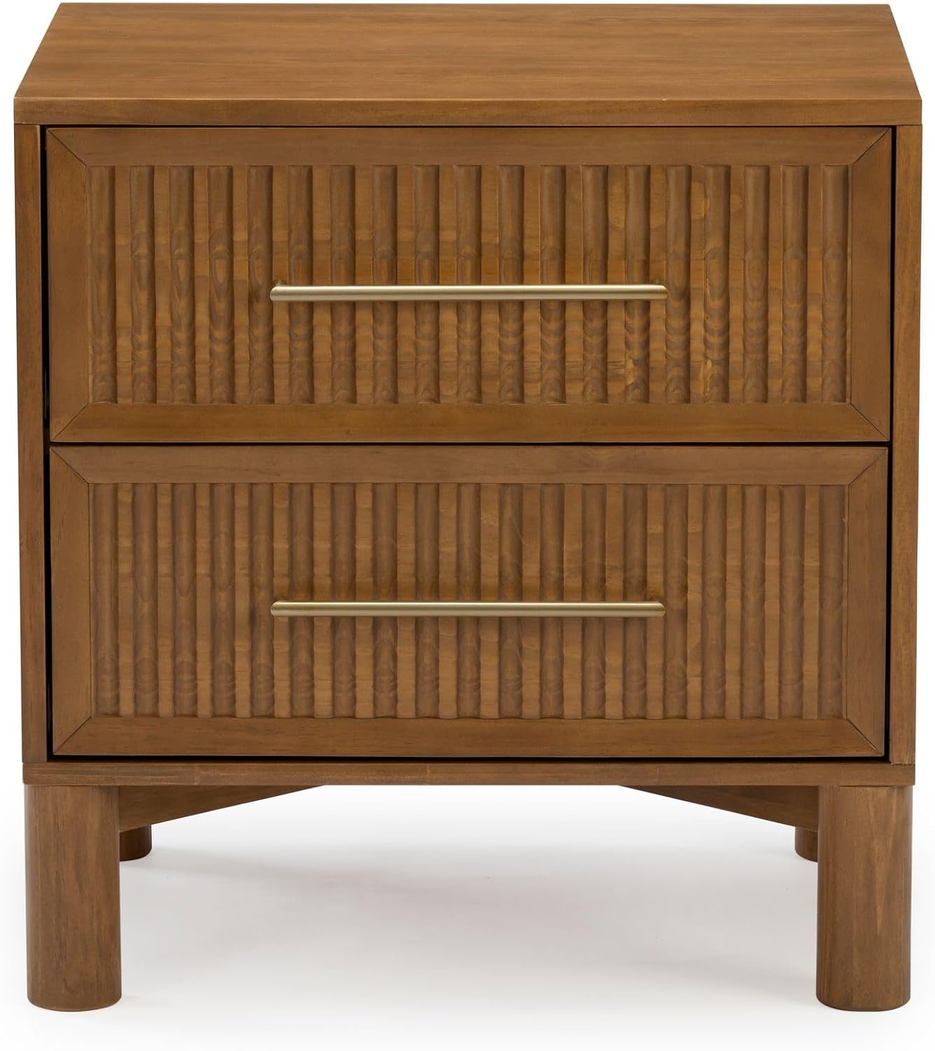 Sera 2-Drawer Nightstand, Pecan