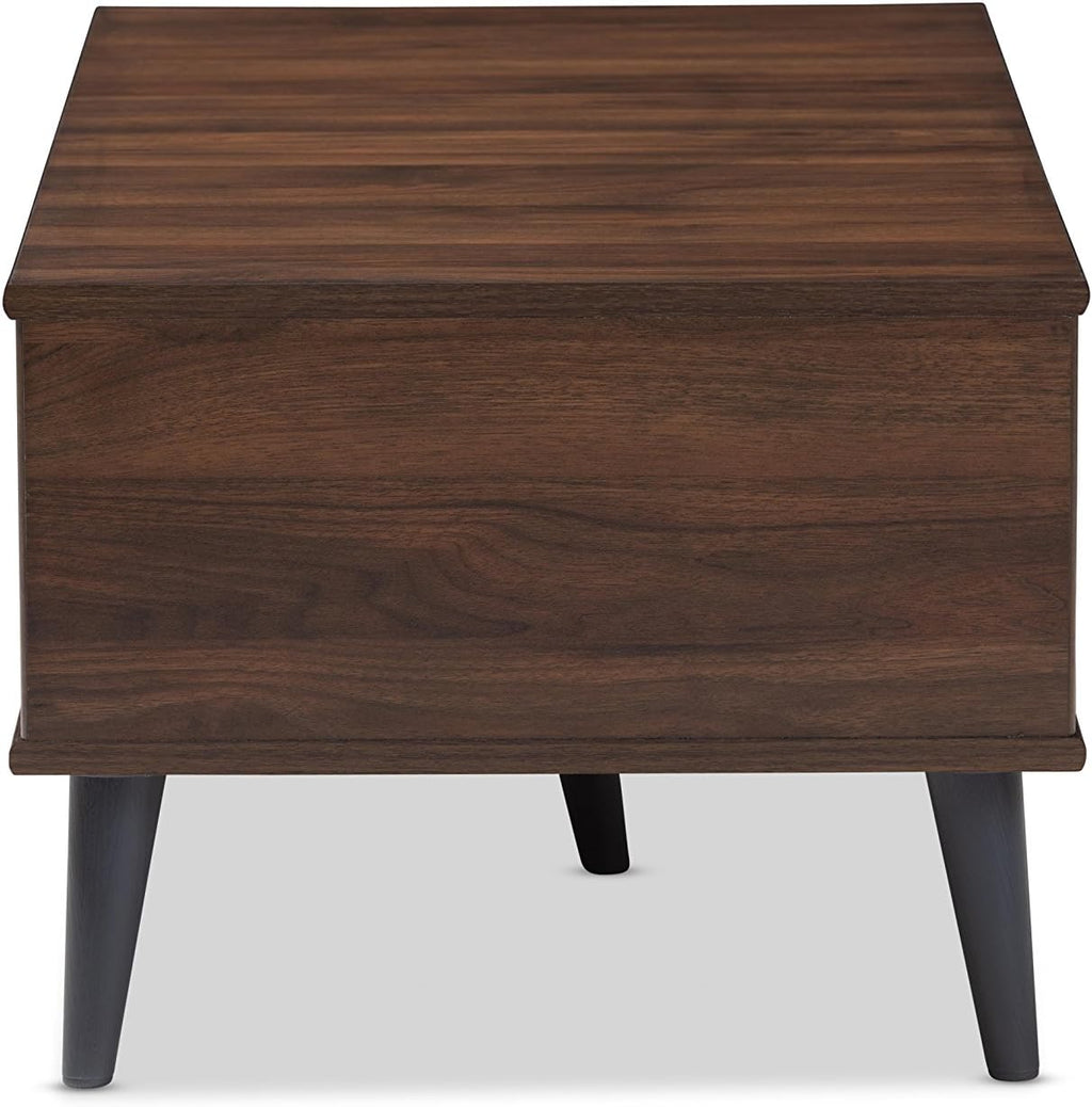 Piotr Coffee Table, Walnut Brown/Dark Gray