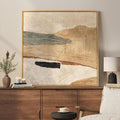 Framed Neutral Organic Abstract Canvas Wall Art for Dining Room, 30X30 Inch | Earth Tone, Canvas Prints, Modern Pictures, Beige Tan Gray, Wood Frame, Minimalist Artwork, Dining Room, Bedroom Wall Decor