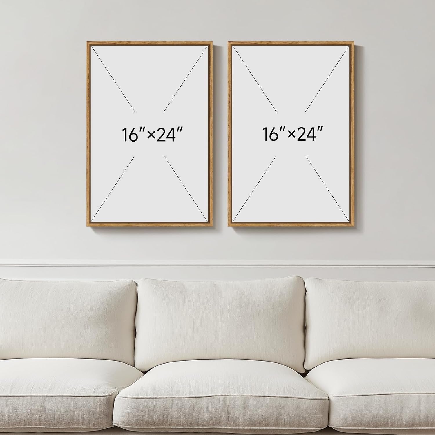 Framed Boho Terracotta Sun and Moon Canvas Wall Art Bedroom, 20X30 Inch | Sun and Moon, Set of 2, Canvas Print, Bohemian Pictures, Mid Century Modern, Terracotta Beige Artwork, Dining Room Wall Decor