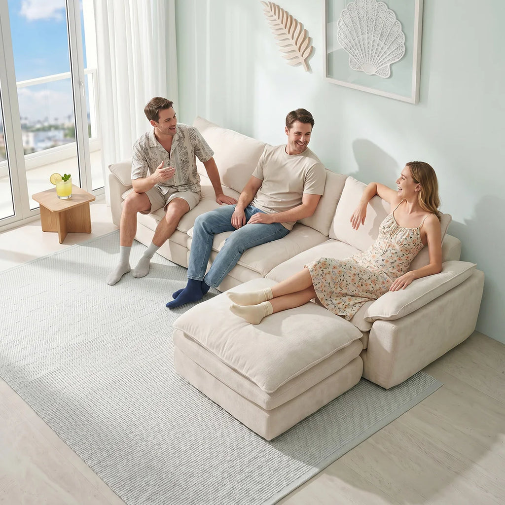 Cream modular cloud sofa