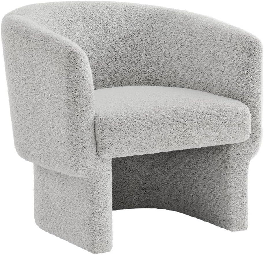 Muse Comfy Barrel Accent Chair in Newsprint