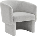Muse Comfy Barrel Accent Chair in Newsprint