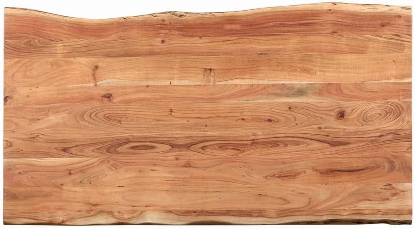 Coaster Home Furnishings - Sherman - Solid Acacia Wood - Live-Edge Dining Table with Hairpin Metal Legs - Dining Room - 71-Inch - Natural Acacia and Gunmetal - 190911