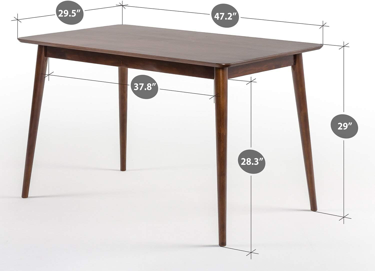 Espresso solid wood dining table