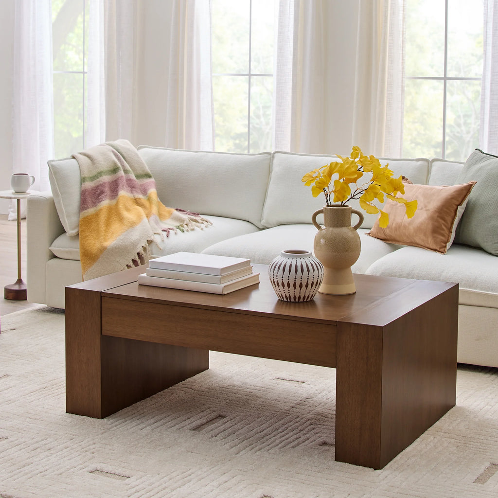 Ezra Oversized Coffee Table, Walnut