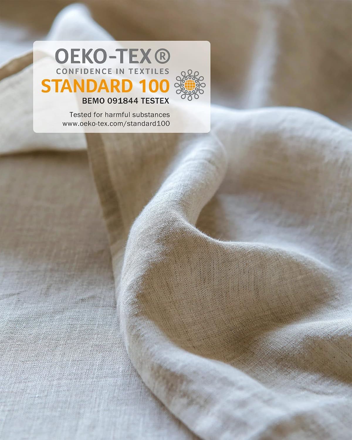 100% Washed French Flax Linen Duvet Cover Set – 3 Pieces, Cooling & Textured Farmhouse Bedding for Hot Sleepers, with Zipper Closure (Natural Linen, King)