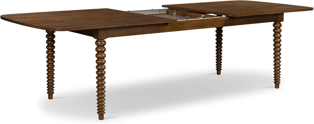 POLY & BARK Torno Extendable Dining Table Walnut 90–112 Inches with Walnut Finish, Expansive Surface, and Thoughtful Engineering for Family and Entertaining