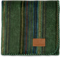 Alpaca Wool Blanket Throw | Large, Beautiful, Warm, Variegated | 85 X 65 Inches | Ultra-Soft, Hypoallergenic and Breathable | Non-Itchy or Scratchy Fabric (Green Variegated)