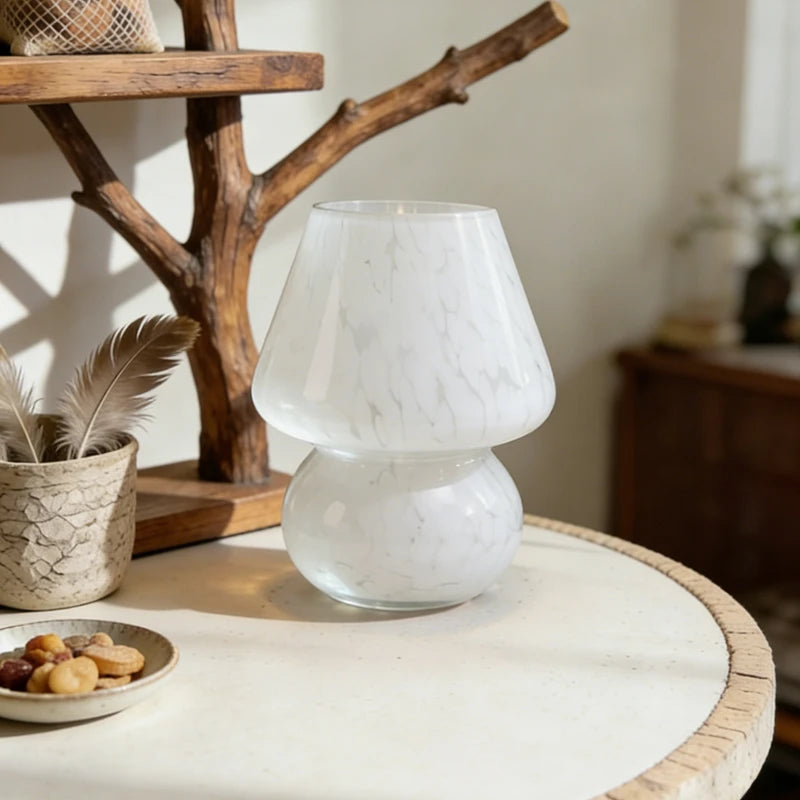 Sprinkle Mushroom Table Lamp Nordic Khaki Girly Living Room Bar Homestay Bedroom Bedside Glass Ambient Decorative Night Light