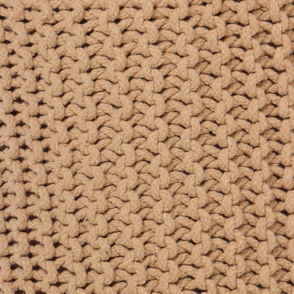 ·  · Cylindrical Hand Knitted Pouf - Foot Stool Ottoman - Cord Boho Pouffe - Cotton round Poof for Home Decor - Living Room - Nursery - Bedroom - Patio (16"X16"X16") - Beige, Set of 2