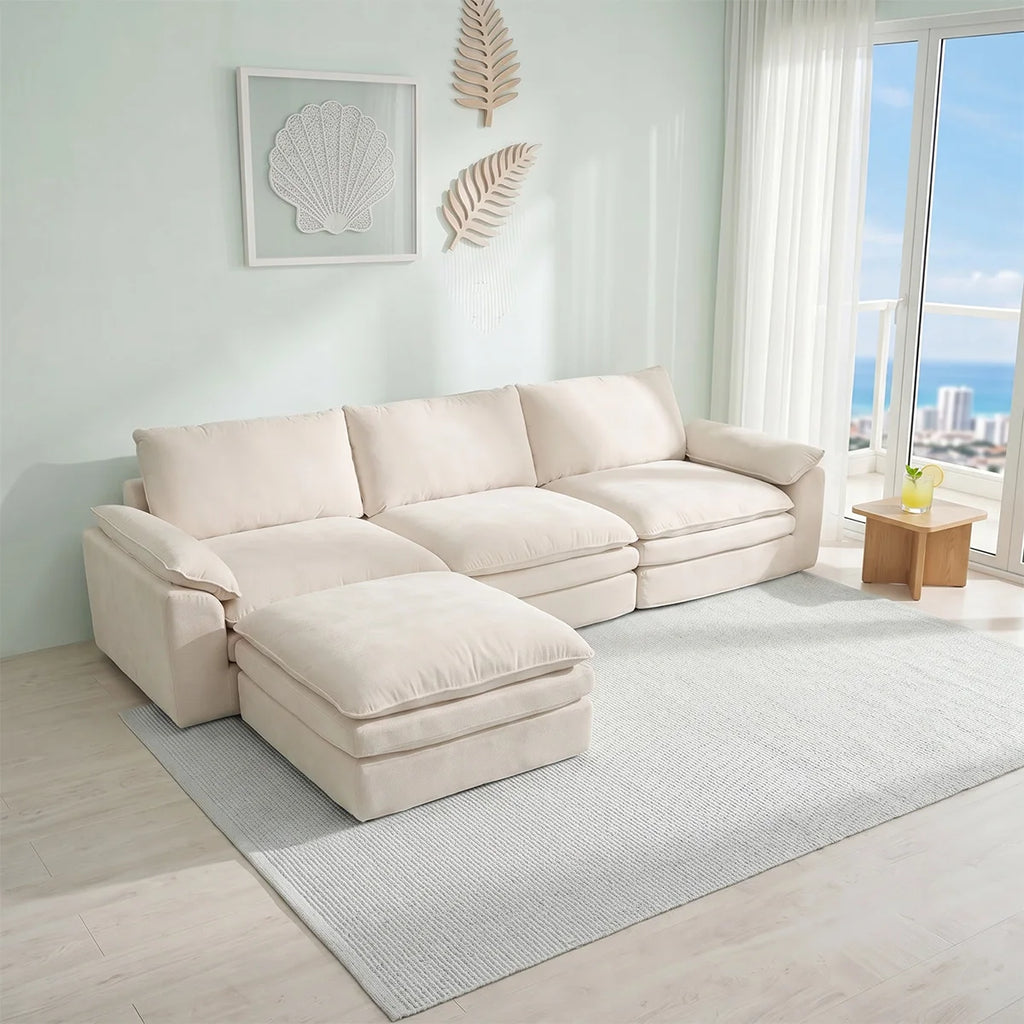 Cream modular cloud sofa