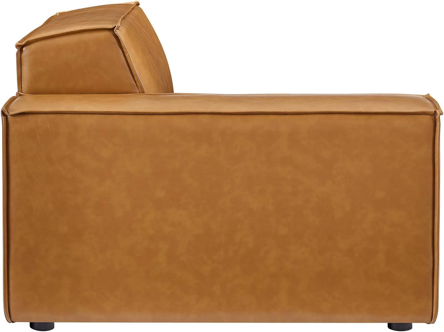 Restore Vegan Leather Sectional Sofa, 82 X 164 X 28, Tan