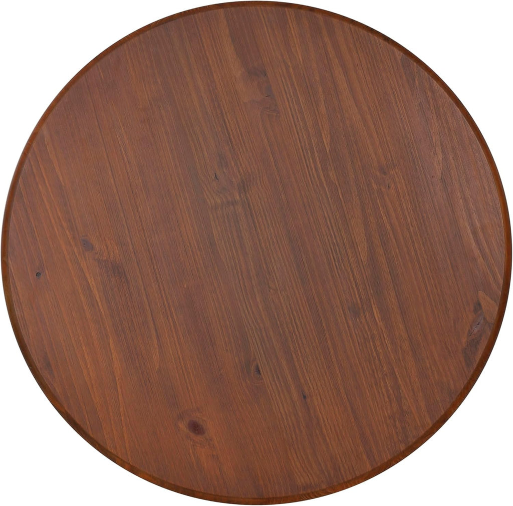 Harris Black and Walnut Pedestal round Dining Table