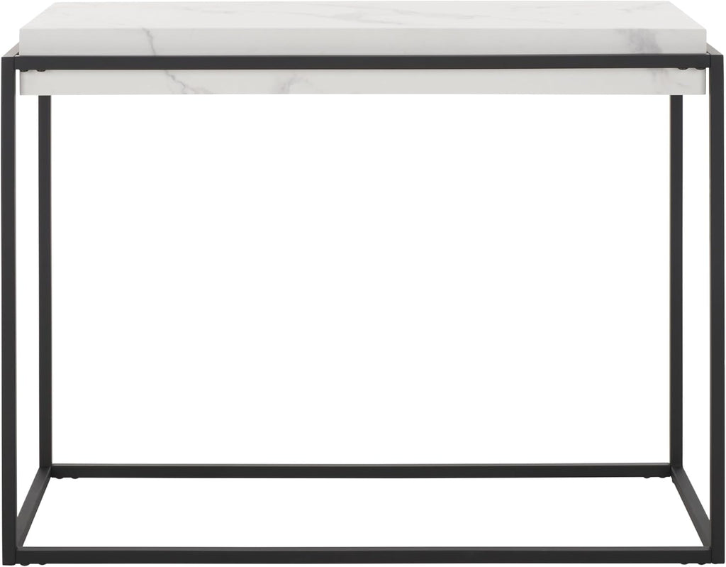 SAFAVIEH Home Collection Edgefield White Marble/Black Console Table