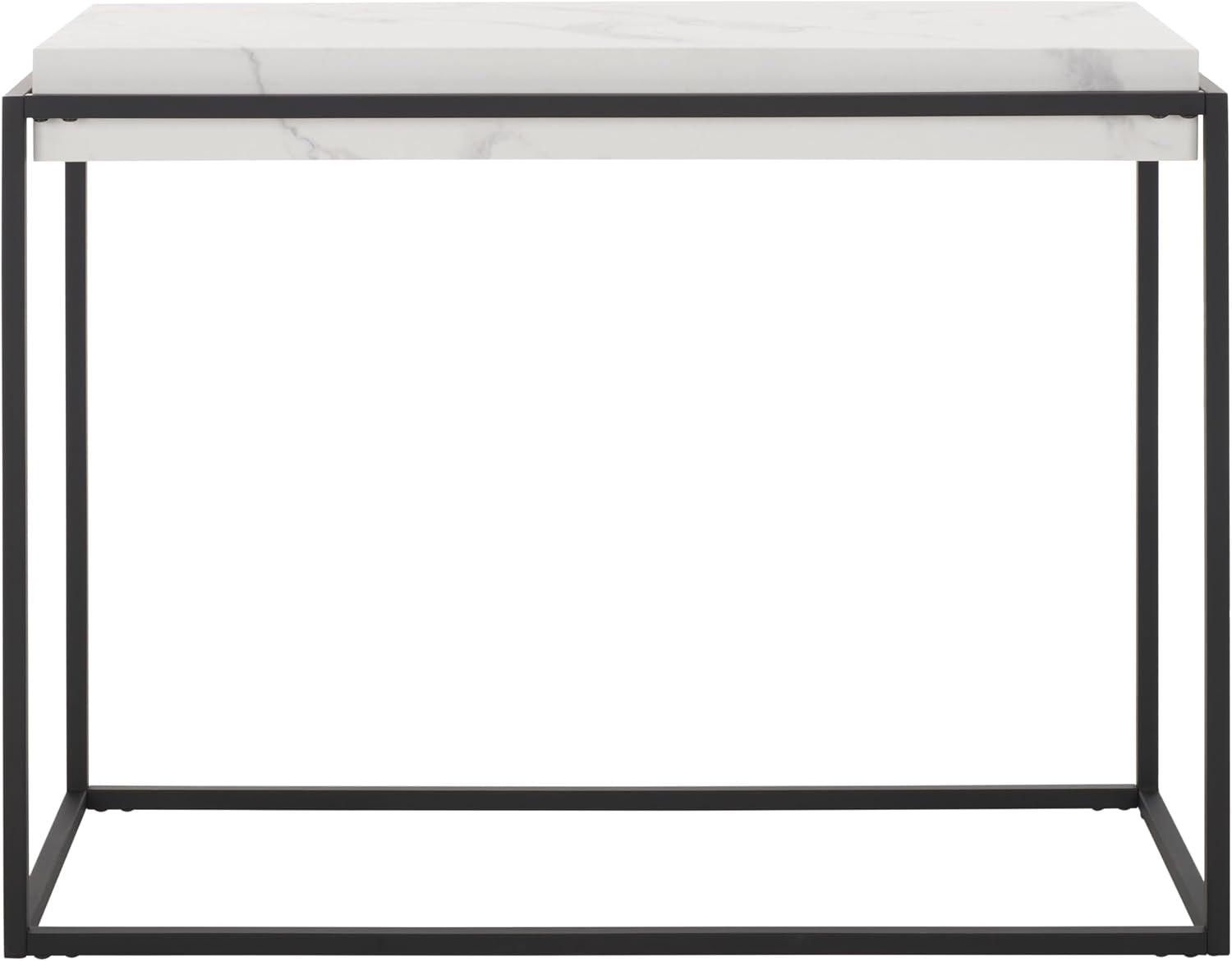 SAFAVIEH Home Collection Edgefield White Marble/Black Console Table