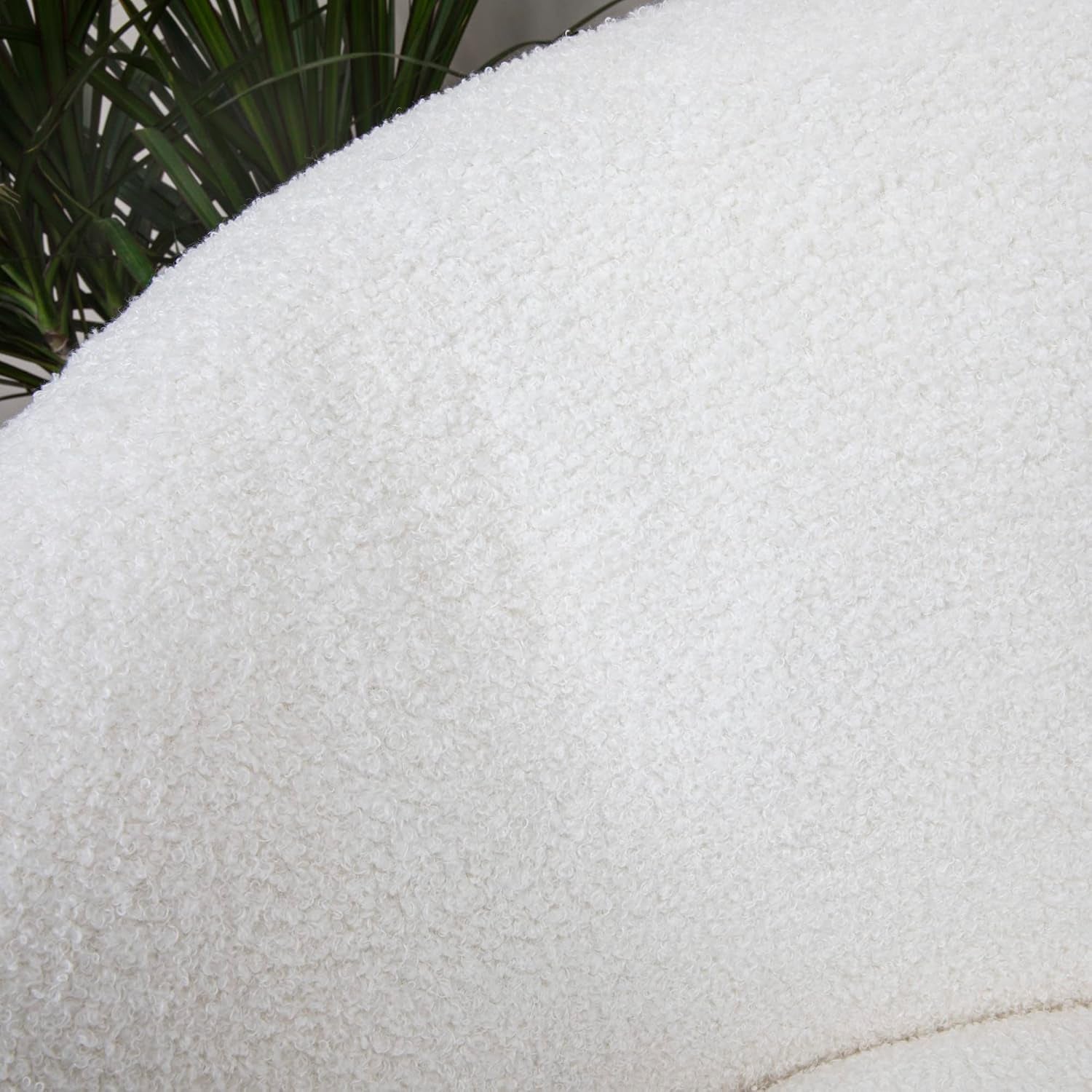 Creative Co-Op Bowery Boucle Upholstered Sofa, White