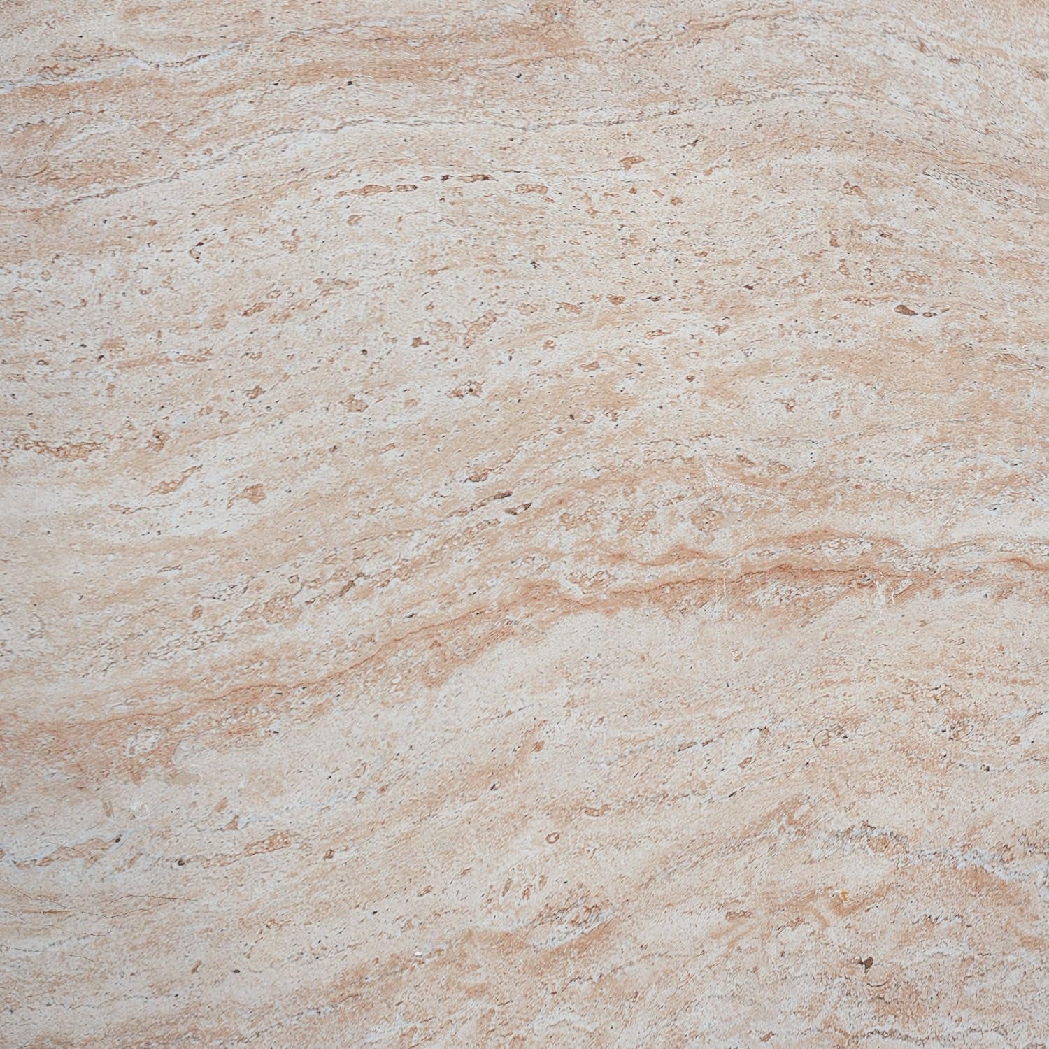Beige travertine hexagonal side table