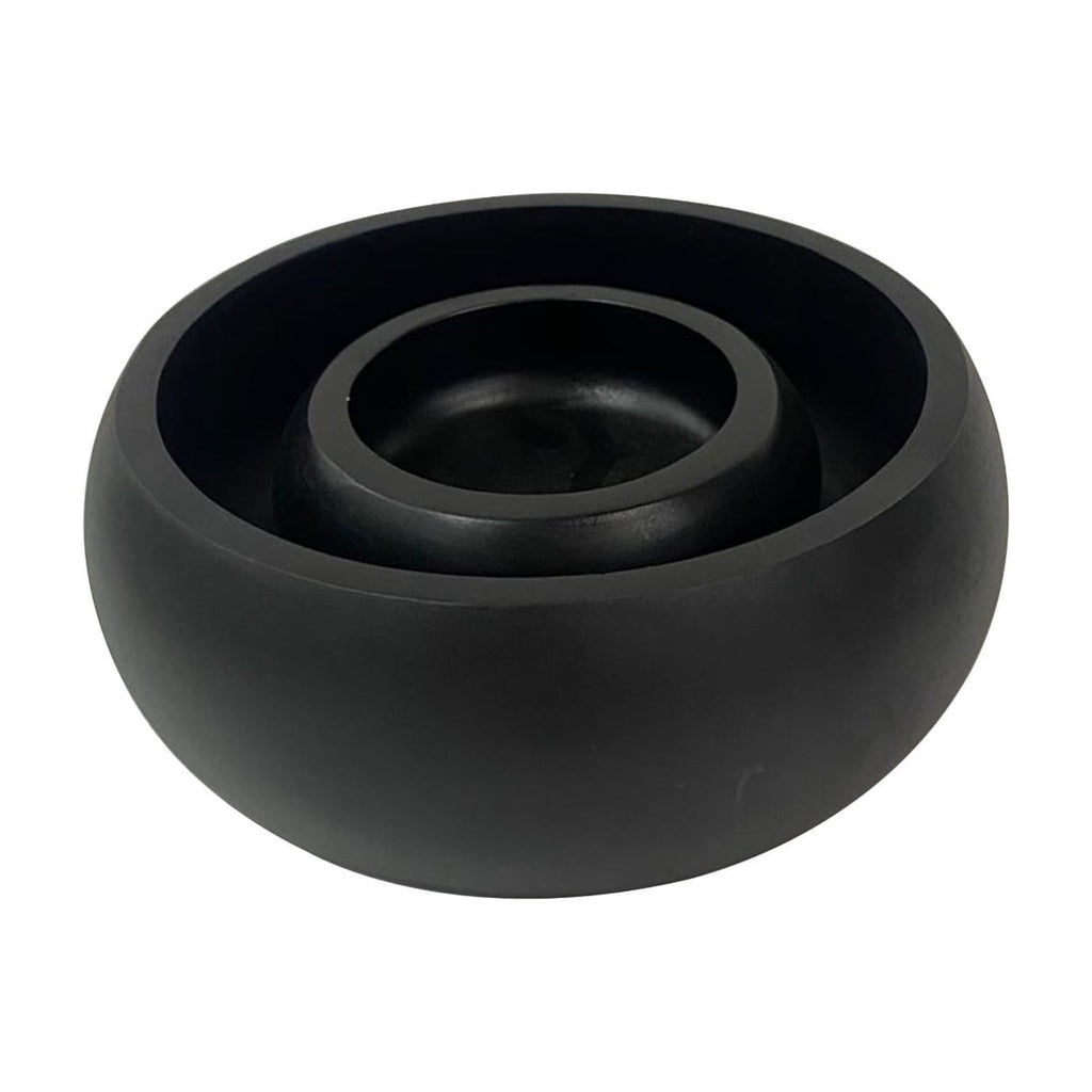 Small Wood Serving Bowl, Black, 2-Pack