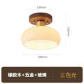 New Chinese Corridor Corridor Light Luxury Walnut Brass Chinese Ceiling Light Retro Entrance Door Porch Balcony Light