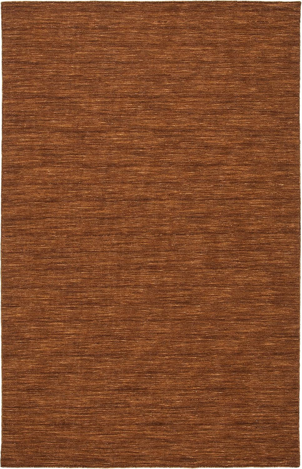 SAFAVIEH Kilim Collection Accent Rug - 4' X 6', Brown, Handmade Casual Solid Wool, Ideal for High Traffic Areas in Entryway, Living Room, Bedroom (KLM850T)