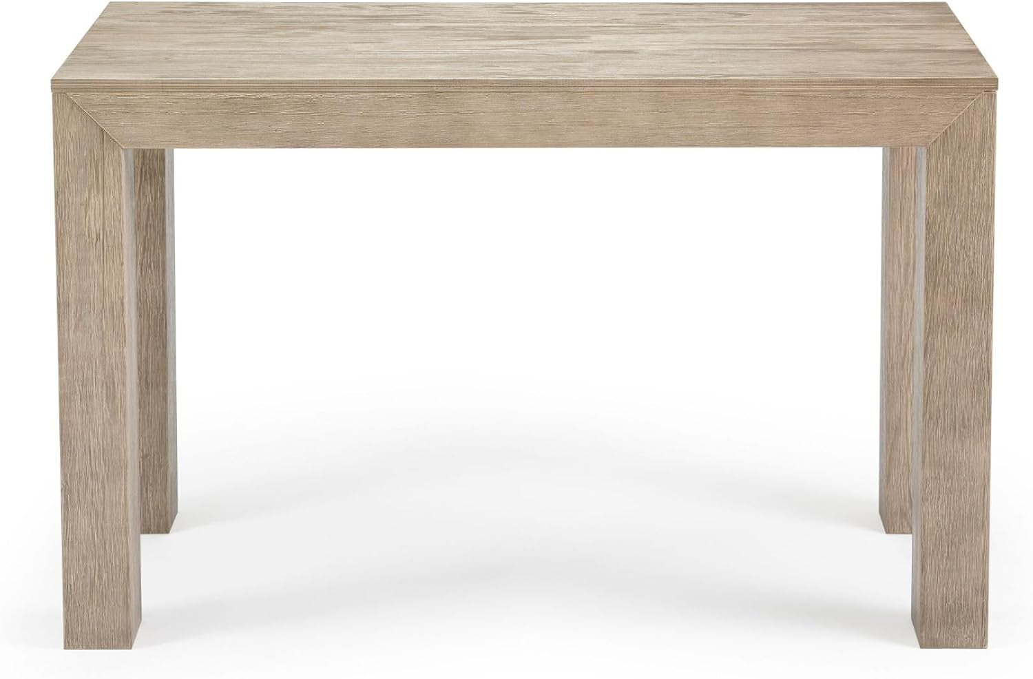 Modern 48 Inch Dining Table, Rectangular, Seashell Wirebrush | Non-Toxic Finishes, Versatile Design, Modern Design, Easy Assembly, Modern Style, Quick Setup, Solid Wood
