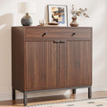 Sideboard Buffet Cabinet Storage, Modern Wood Console Fluted Credenza