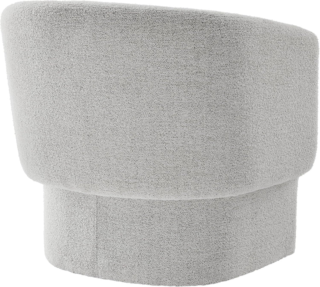 Muse Comfy Barrel Accent Chair in Newsprint