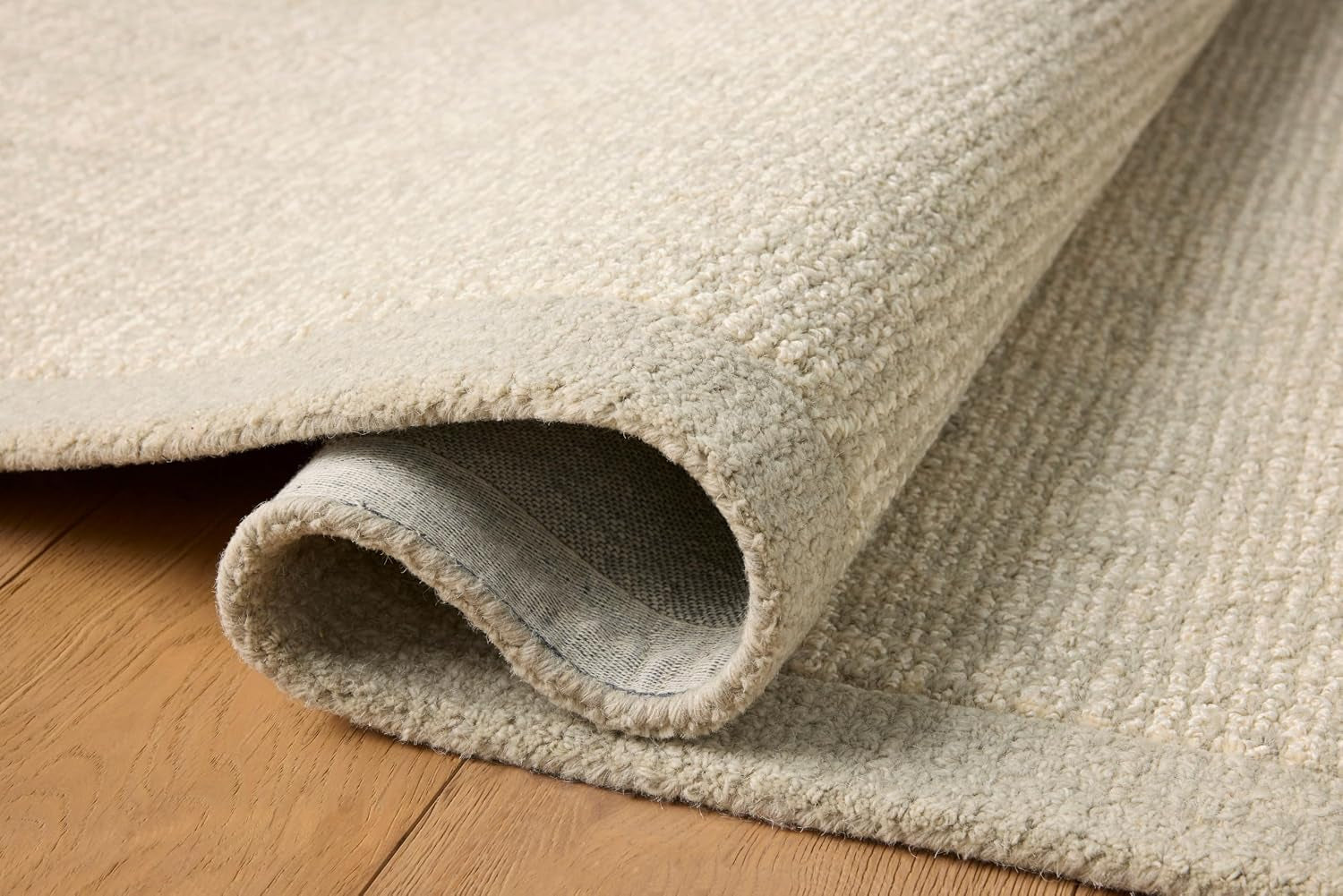 Loloi Magnolia Home Henley Ivory/Silver 5'-0" X 7'-6" Area Rug | Magnolia Home by Joanna Gaines HNY-01 Approx. 5X8 Ivory / White Living Room Dining Room Bedroom, Contemporary, Area Rug