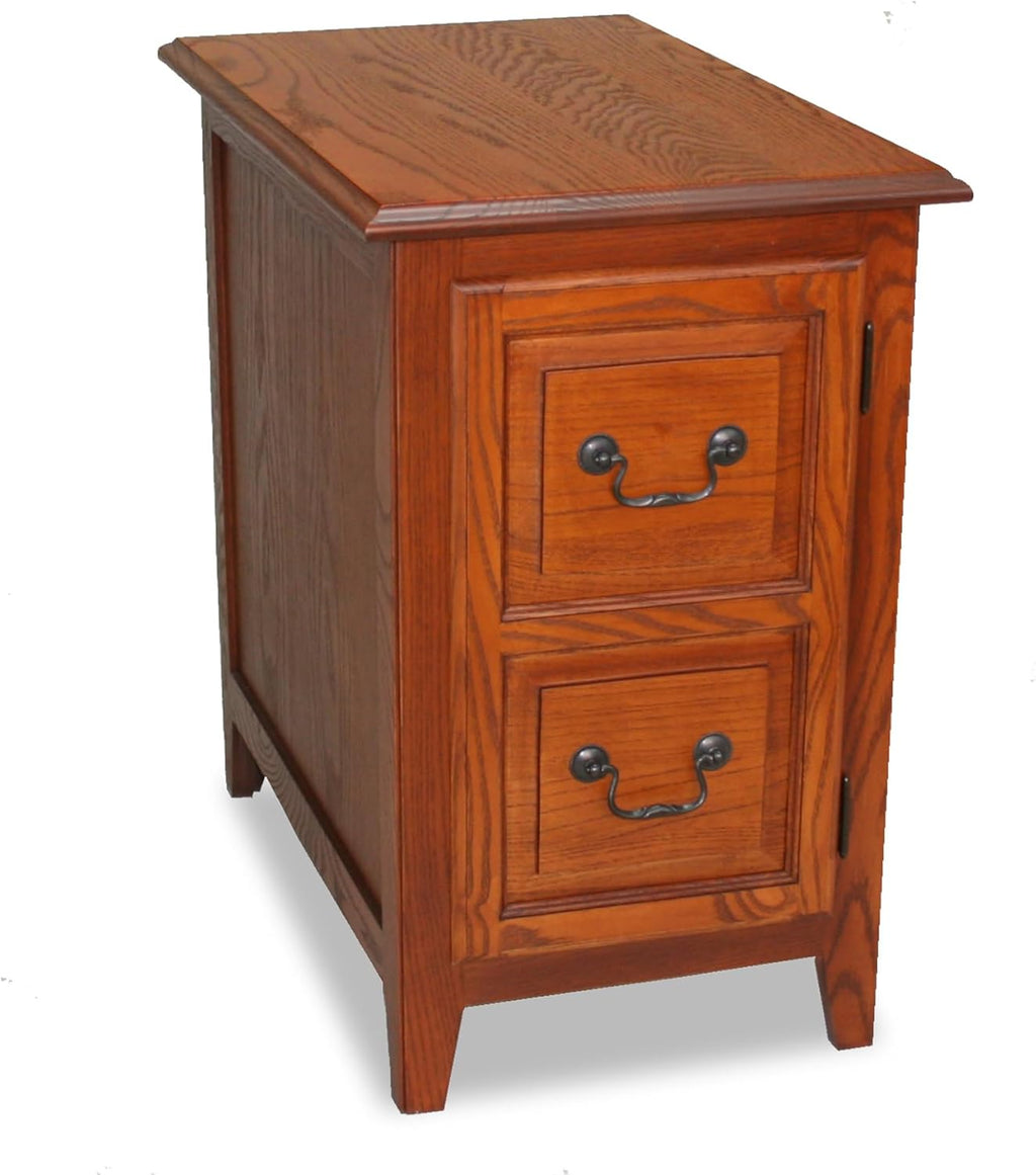 Mission Cabinet End Table, 15", Medium Oak