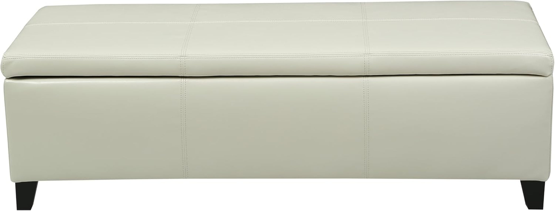 Christopher Knight Home Glouster PU Storage Ottoman, Ivory