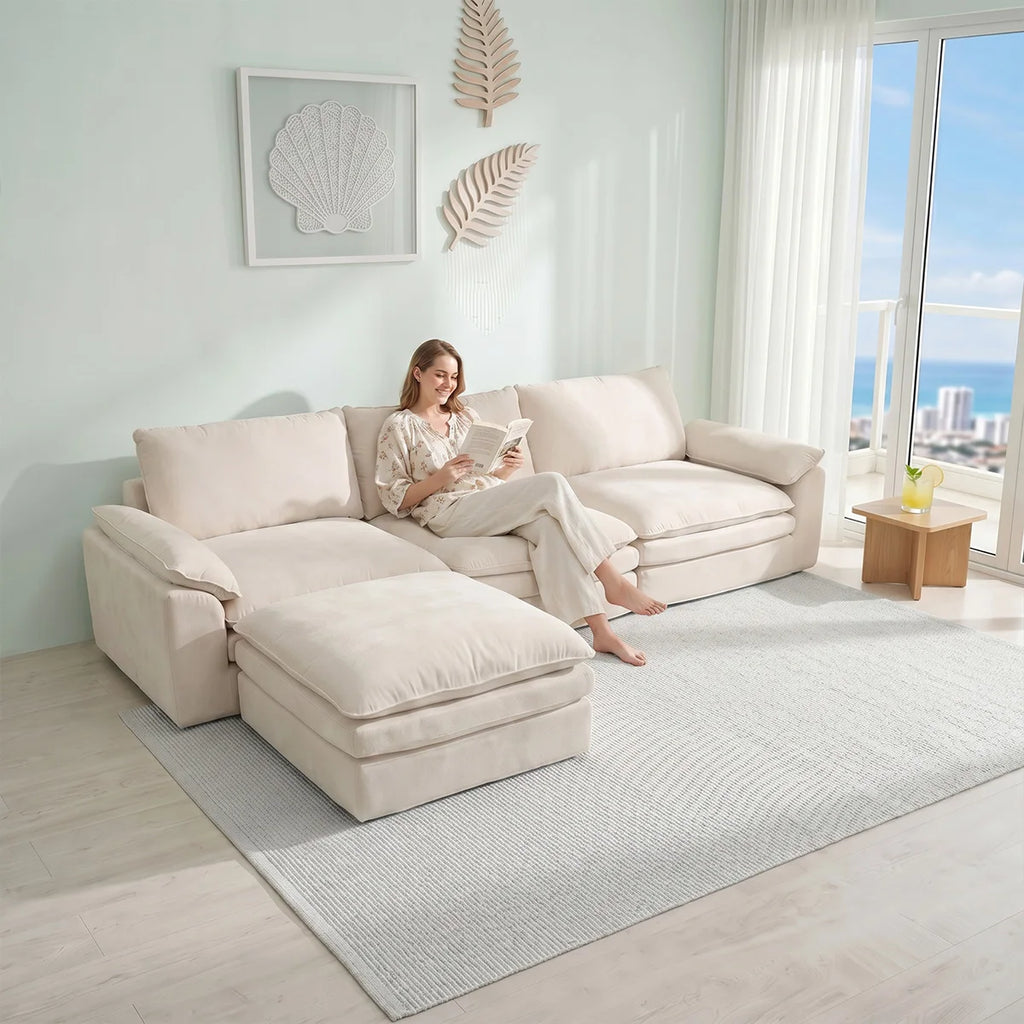 Cream modular cloud sofa